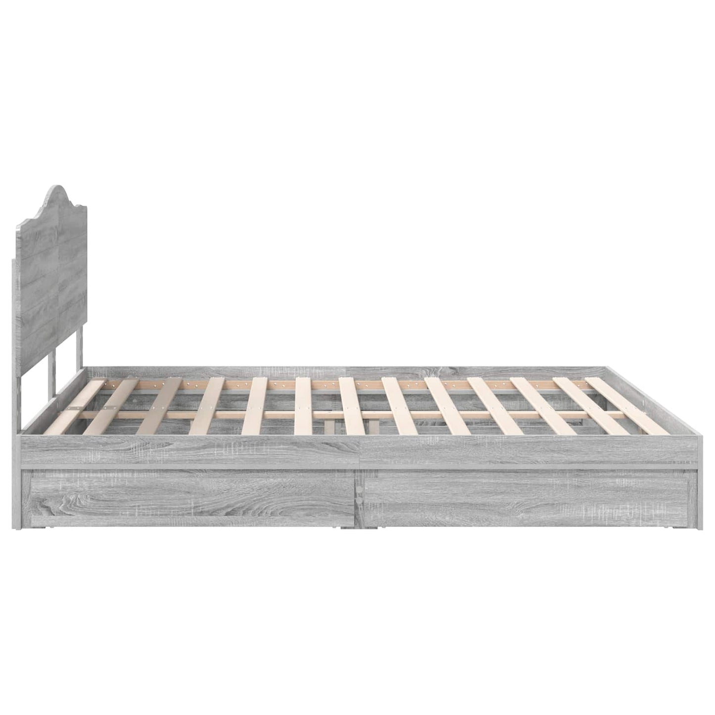 Bedframe met lade Grijs Sonoma 180 x 200 cm Bewerkt hout