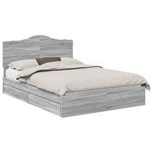 Bedframe met lade Grijs Sonoma 160 x 200 cm Bewerkt hout