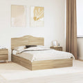 Opslag bed met lade Sonoma Eiken 150 x 200 cm Bewerkt hout