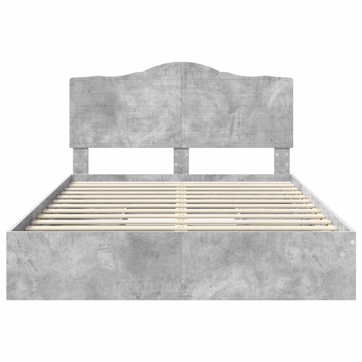 Bedframe met lade Beton Grijs 150 x 200 cm Bewerkt hout