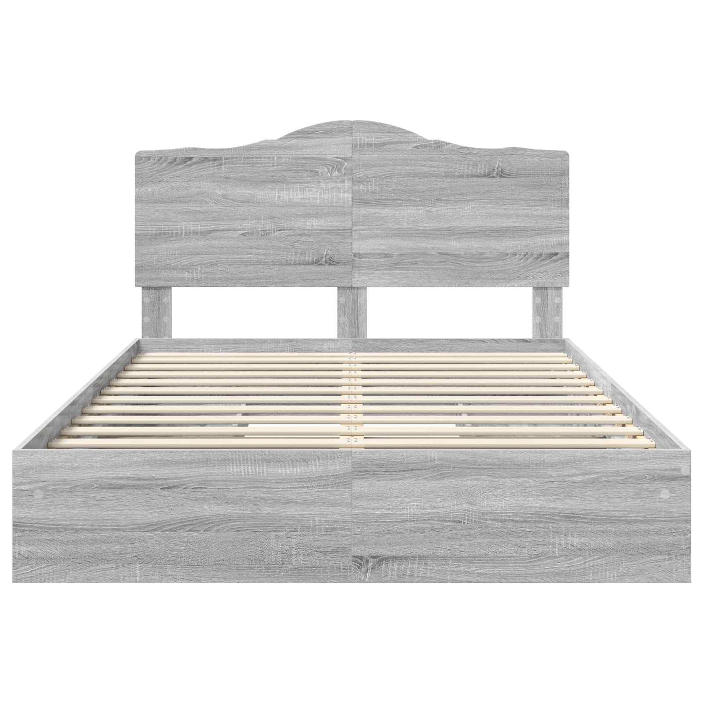 Bedframe met lade Grijs Sonoma 150 x 200 cm Bewerkt hout