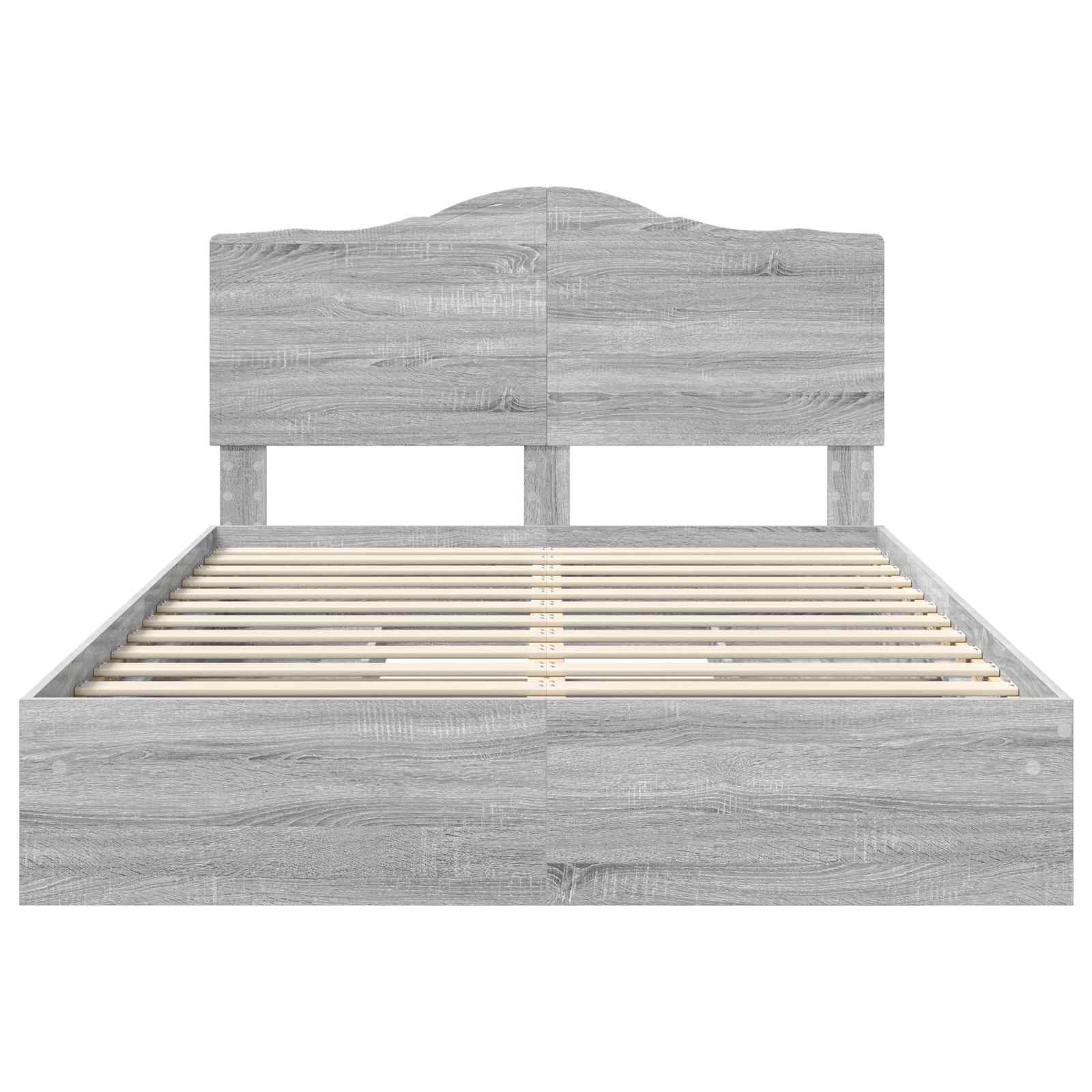 Bedframe met lade Grijs Sonoma 150 x 200 cm Bewerkt hout