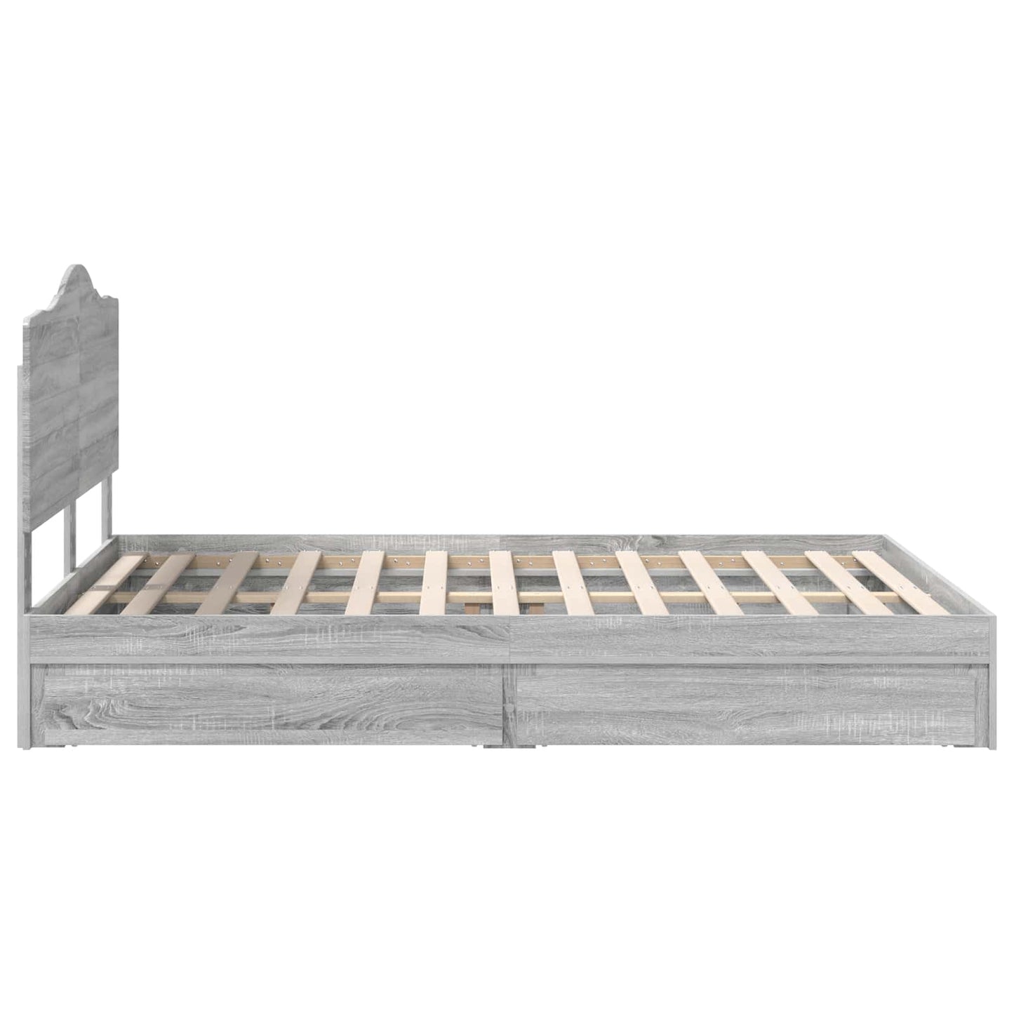 Bedframe met lade Grijs Sonoma 150 x 200 cm Bewerkt hout