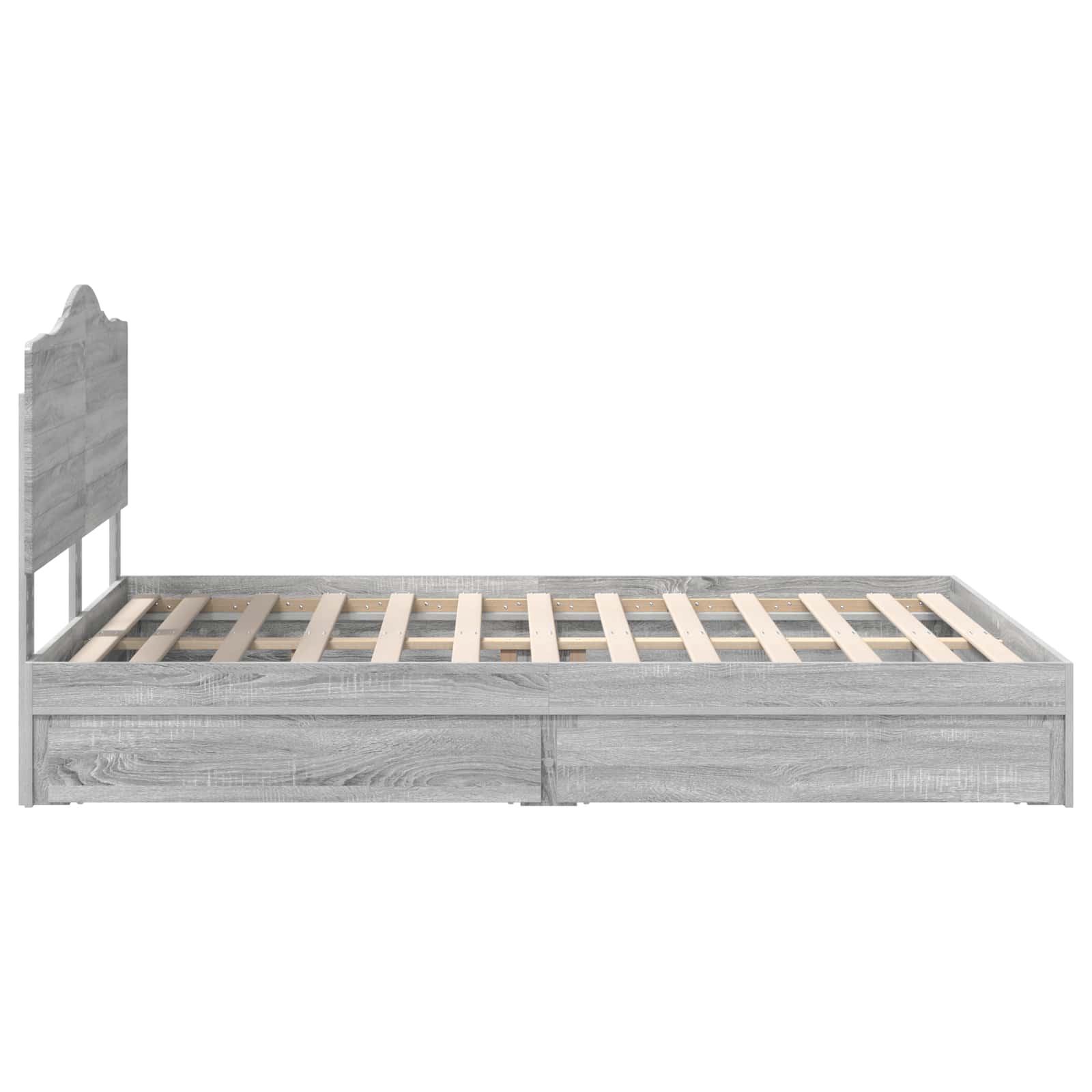 Bedframe met lade Grijs Sonoma 150 x 200 cm Bewerkt hout