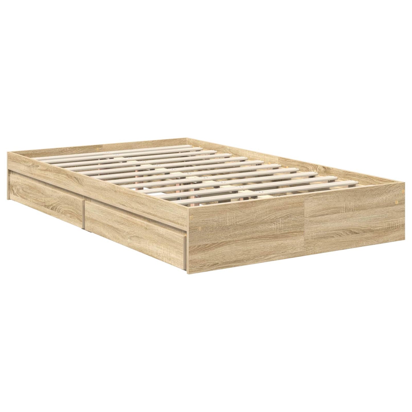 Bedframe met lade Sonoma Eiken 120 x 190 cm Bewerkt hout
