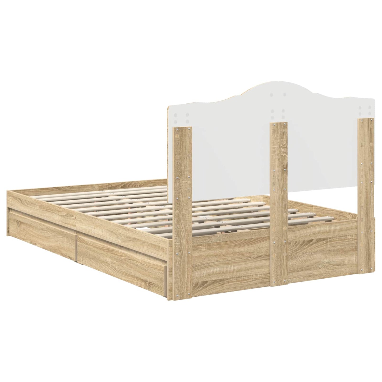 Bedframe met lade Sonoma Eiken 120 x 190 cm Bewerkt hout