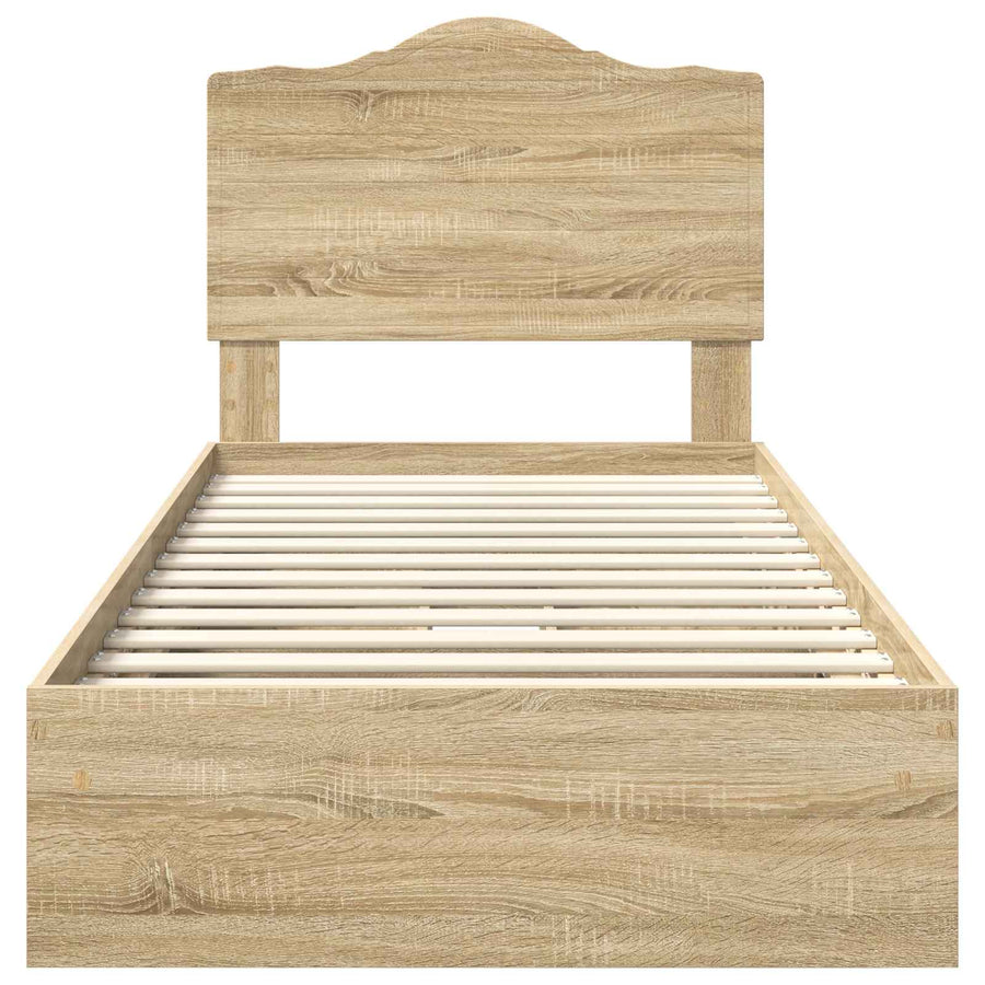 Bedframe met lade Sonoma Eiken 100 x 200 cm Bewerkt hout