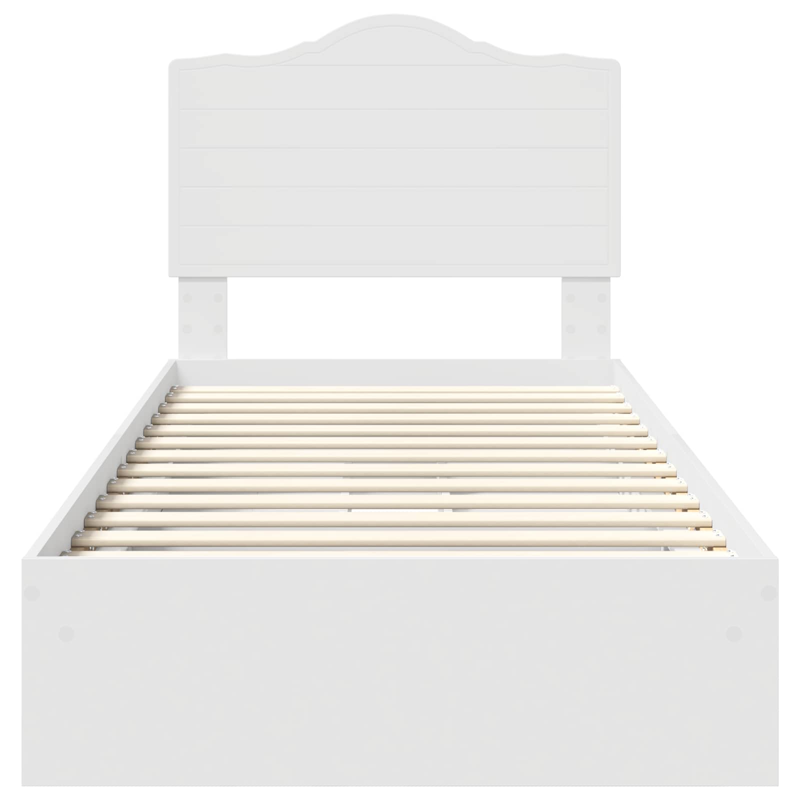 Bedframe met lade met hoofdeinde Wit 90 x 200 cm Bewerkt hout