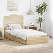 Bedframe met lade Sonoma Eiken 90 x 200 cm Bewerkt hout