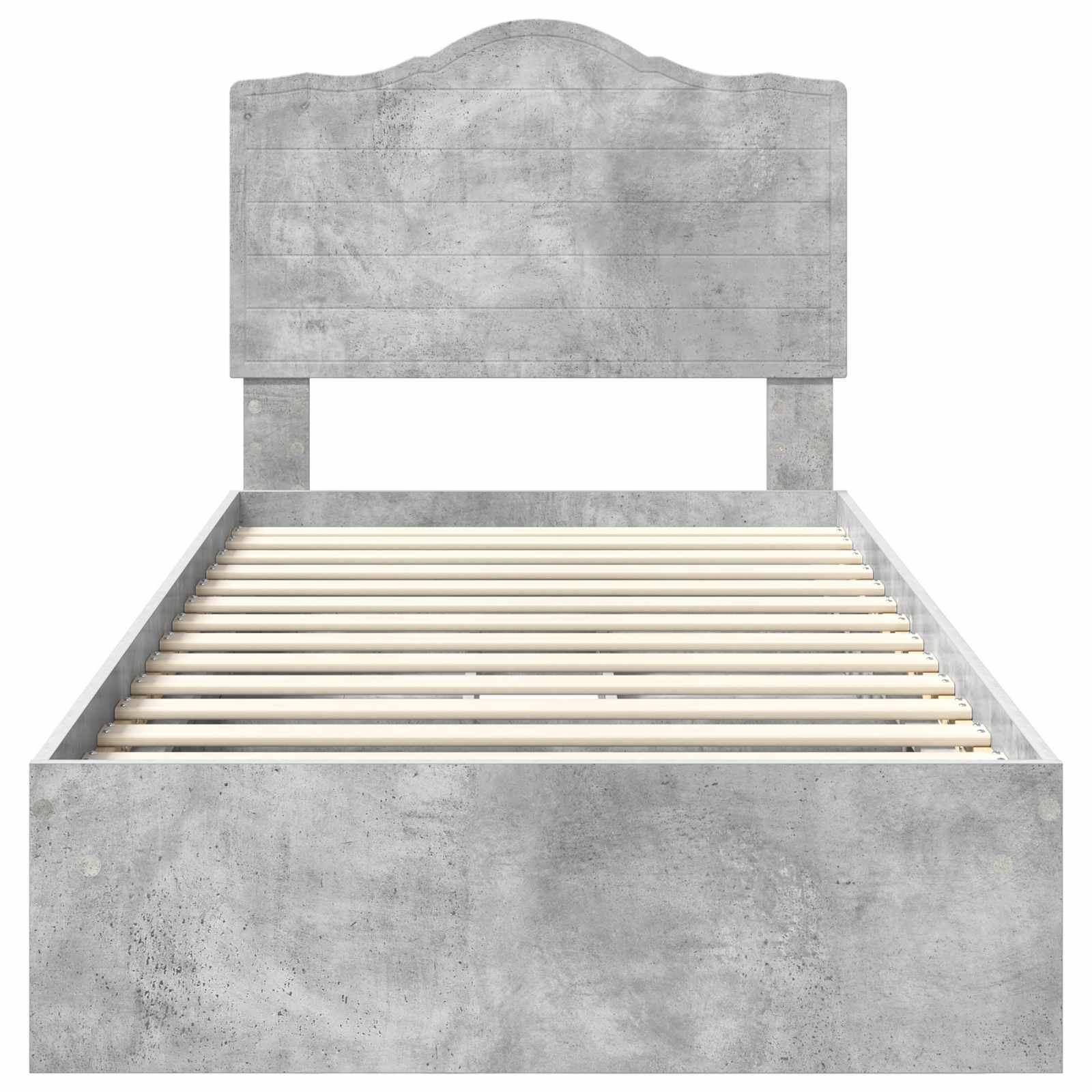 Bedframe met lade Beton Grijs 90 x 190 cm Bewerkt hout