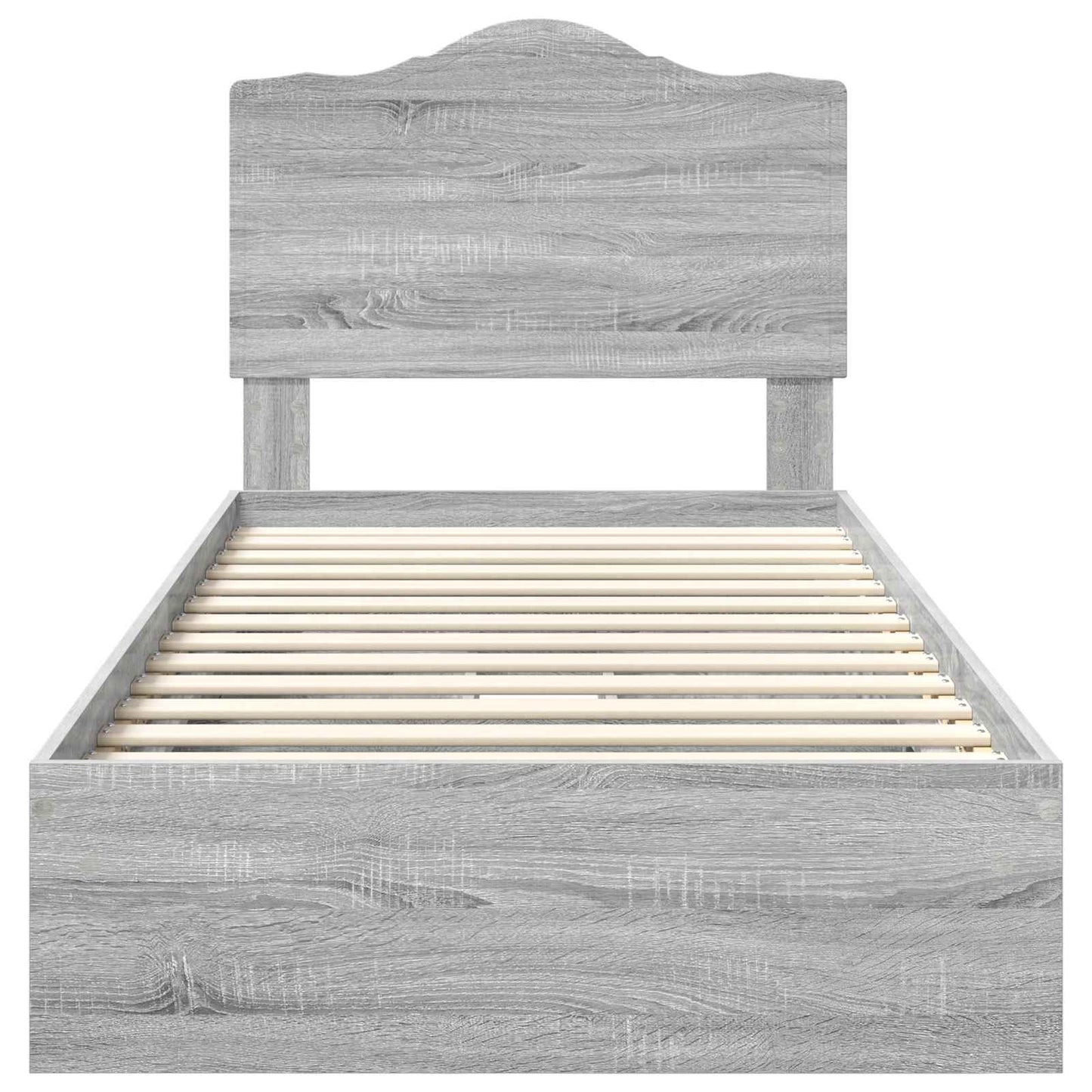 Bedframe met lade Grijs Sonoma 90 x 190 cm Bewerkt hout