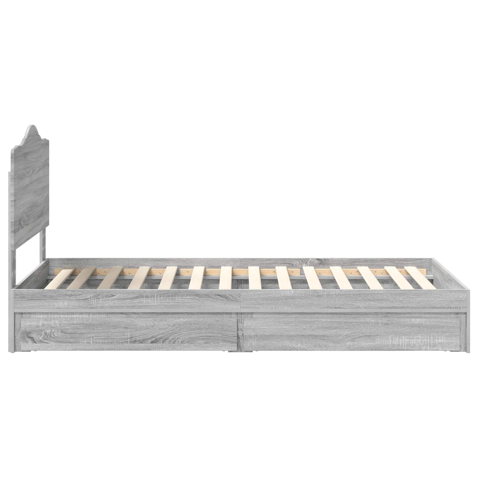 Bedframe met lade Grijs Sonoma 90 x 190 cm Bewerkt hout