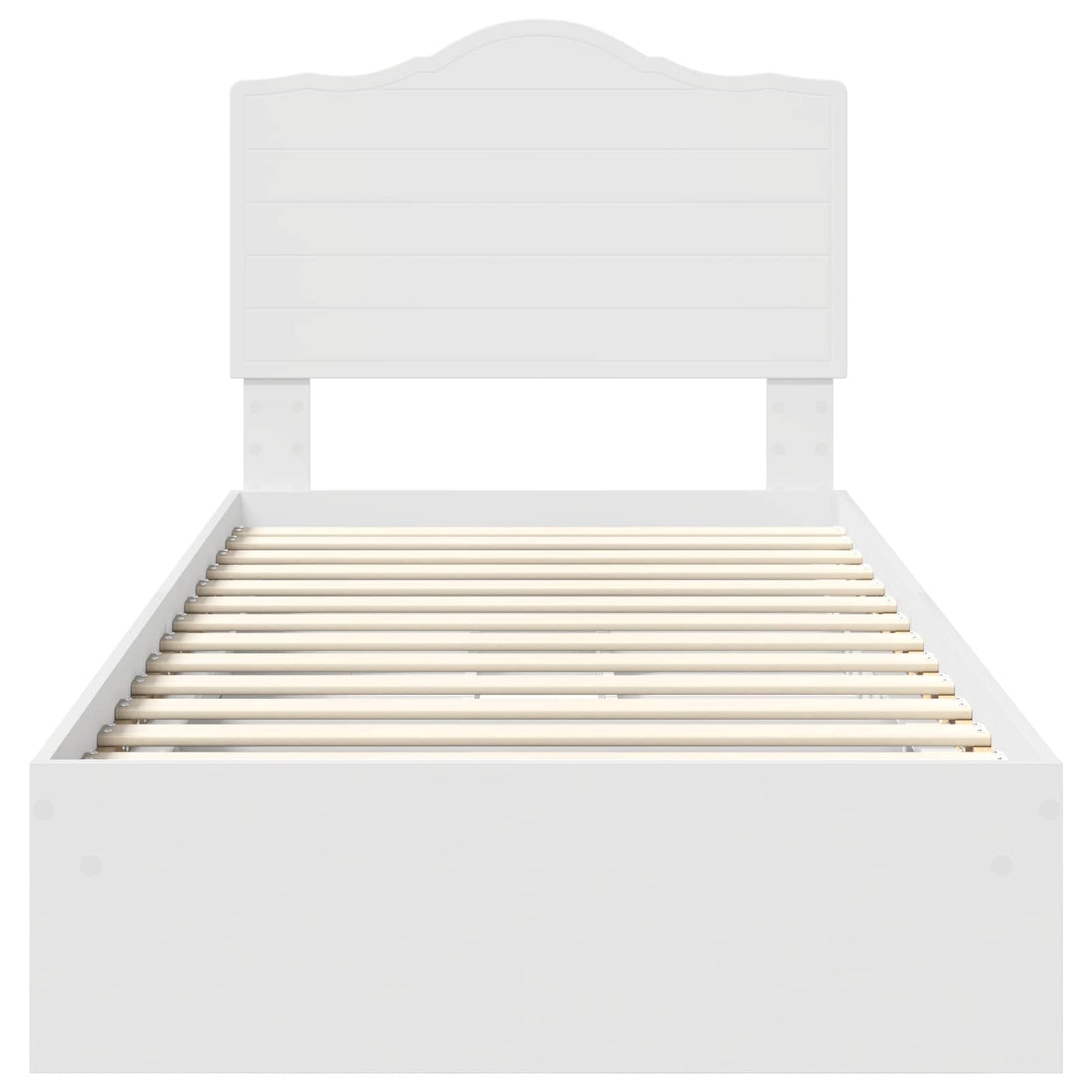 Bedframe met lade met hoofdeinde Wit 75 x 190 cm Bewerkt hout