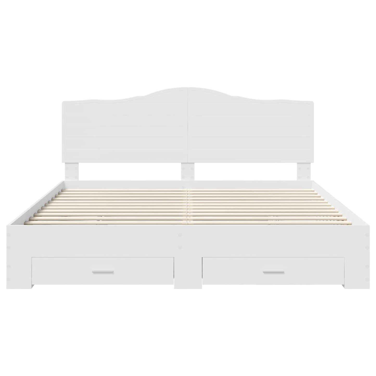 Bedframe met hoofdeinde met lade Wit 180 x 200 cm Bewerkt hout