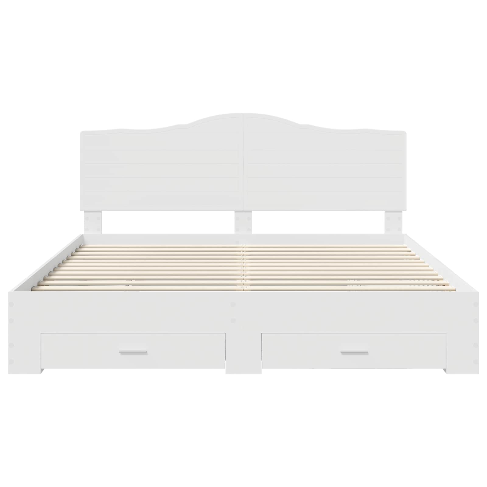 Bedframe met hoofdeinde met lade Wit 180 x 200 cm Bewerkt hout