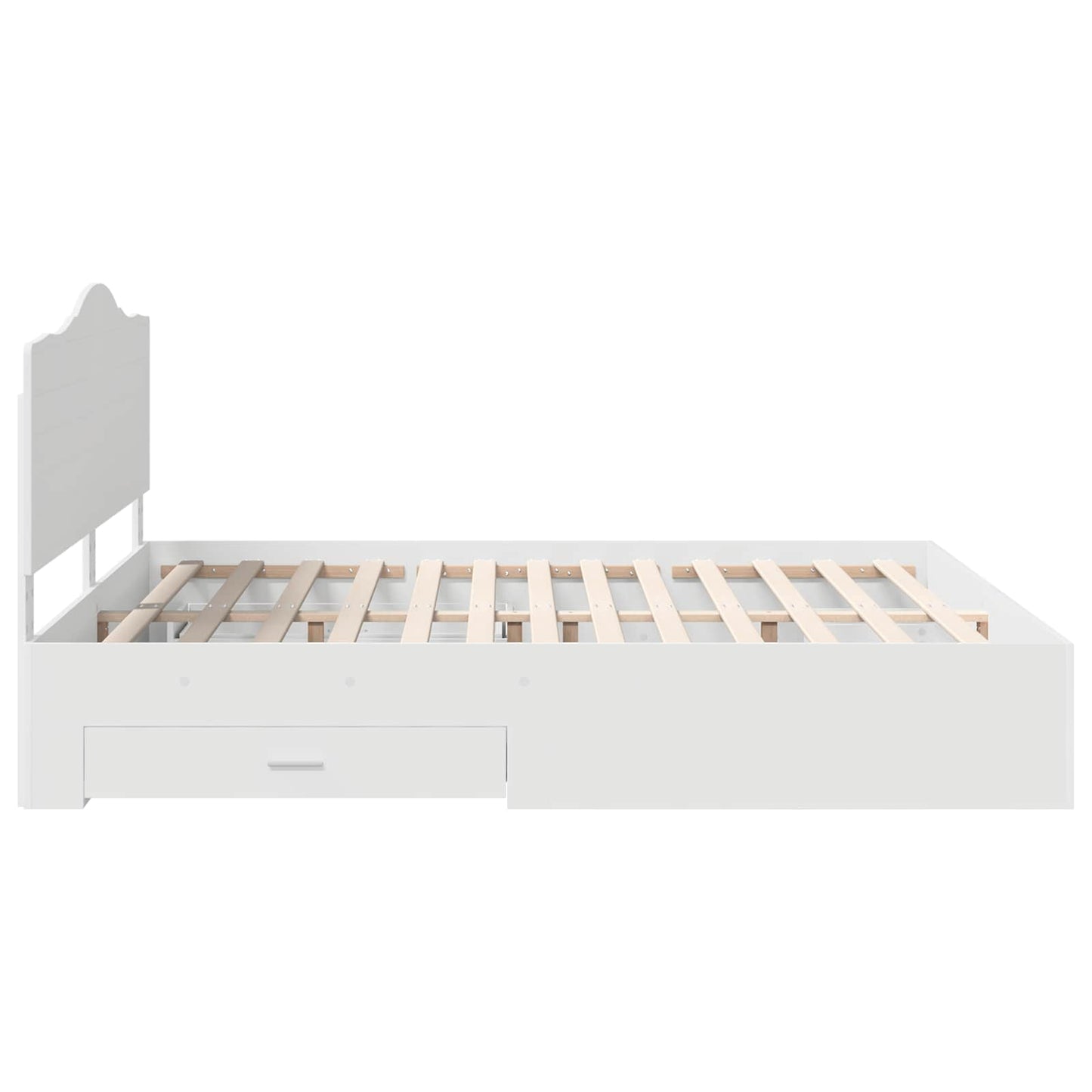 Bedframe met hoofdeinde met lade Wit 180 x 200 cm Bewerkt hout
