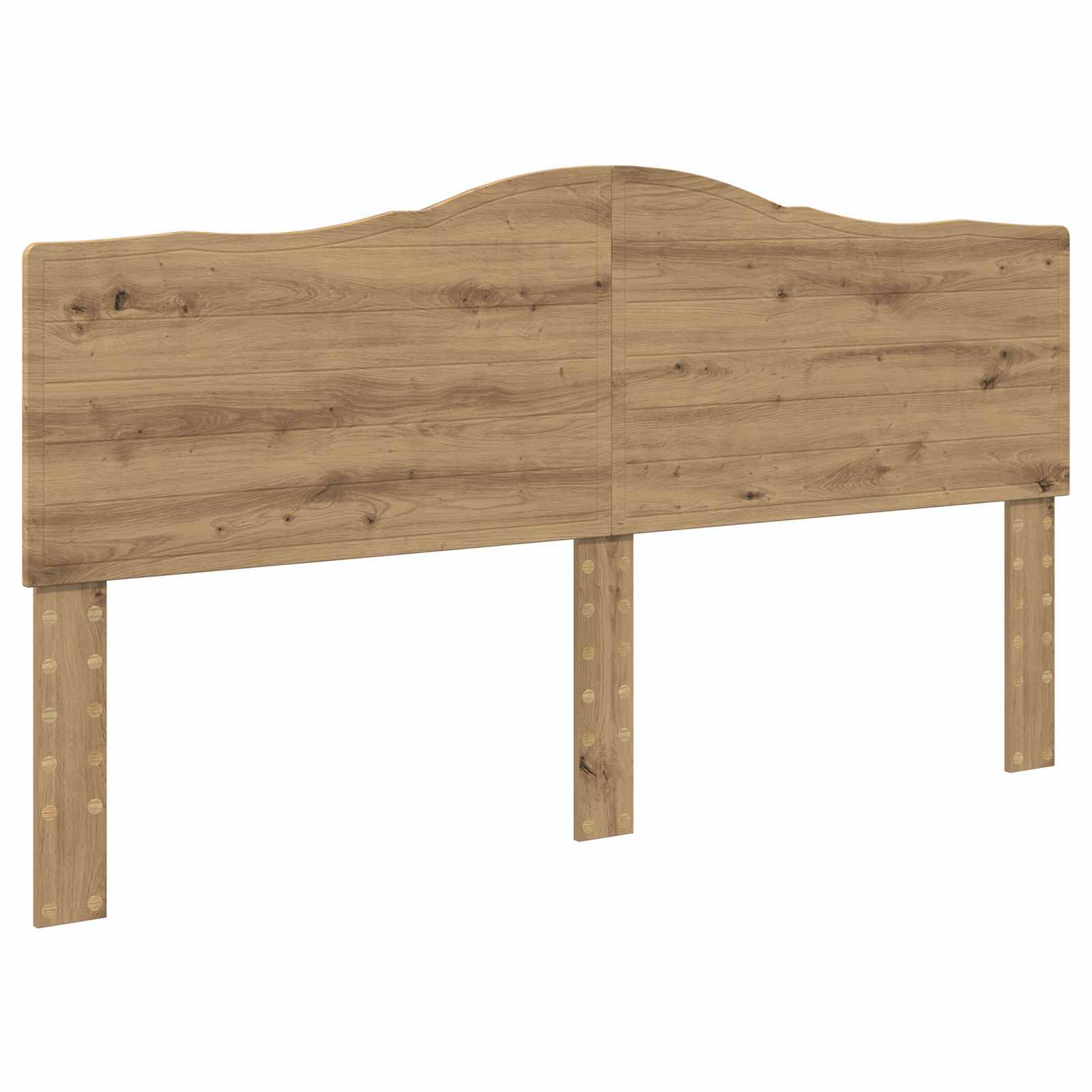 Bedframe met hoofdeinde Artisan Eiken 180 x 200 cm Bewerkt hout