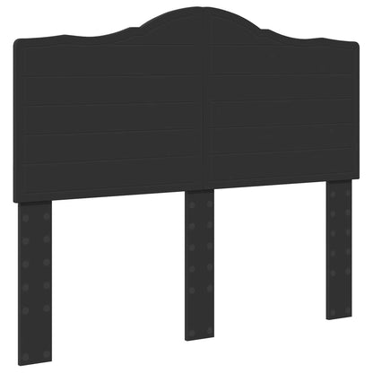 Bedframe met hoofdeinde Zwart 135 x 190 cm Bewerkt hout