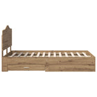 Bed frame with headboard Artisan Oak 120 x 190 cm Engineered wood