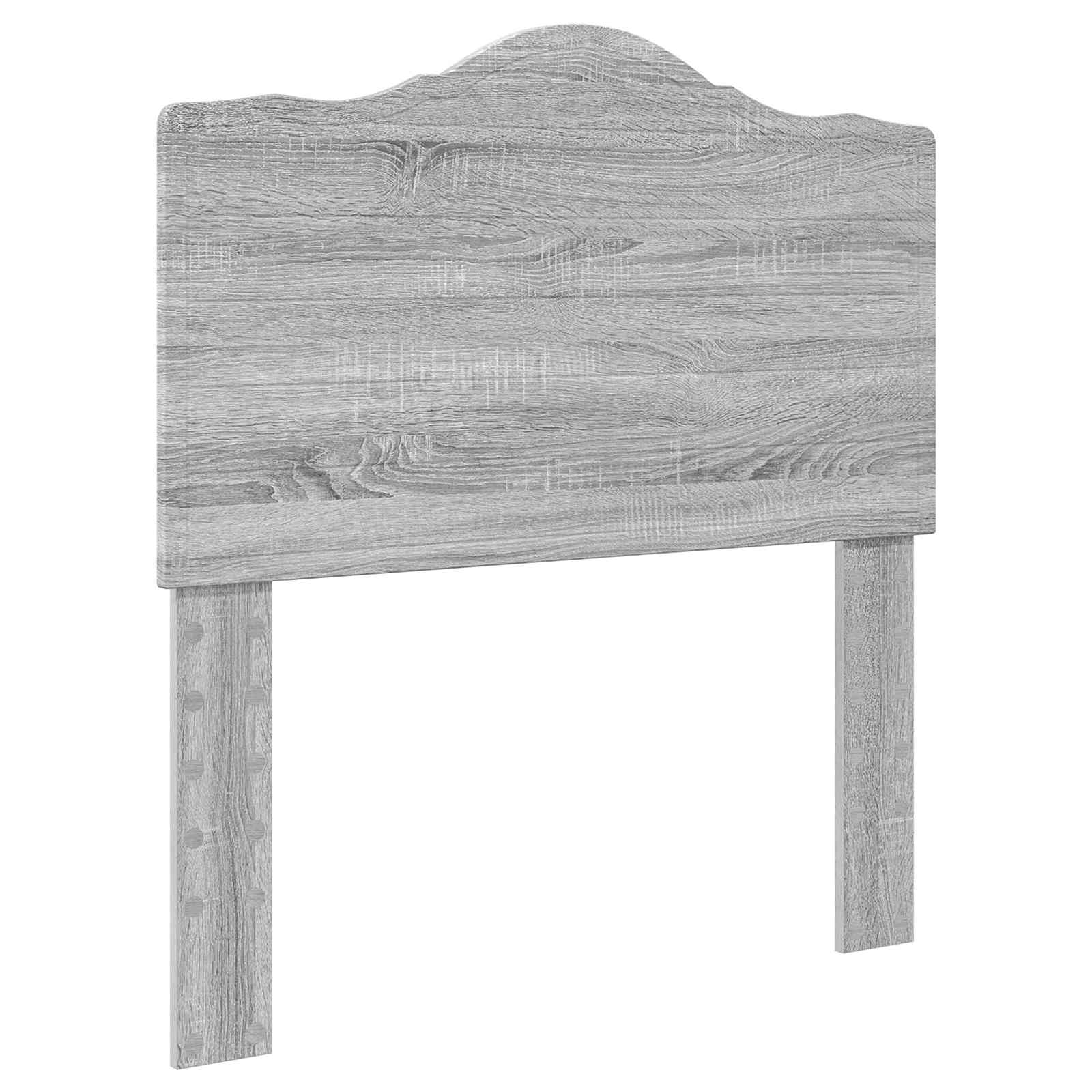 Bedframe met hoofdeinde Grijs Sonoma 90 x 190 cm Bewerkt hout