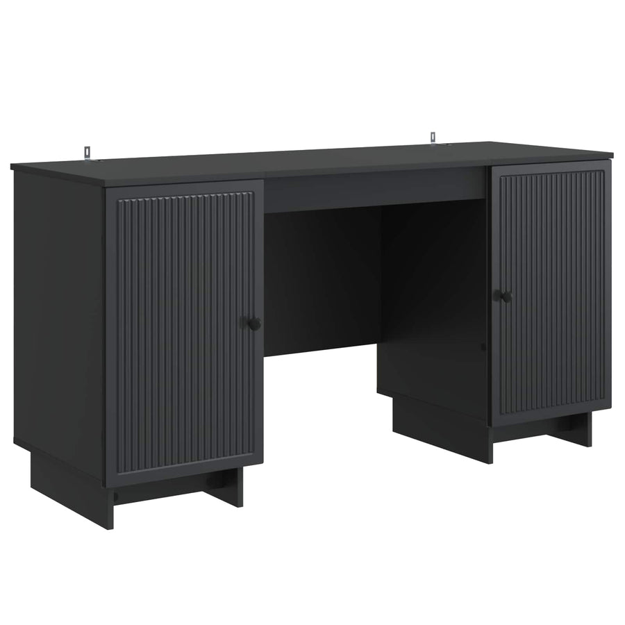 Bureau Zwart Bewerkt hout 142,5 x 50 x 75 cm