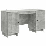 Bureau 142,5x50x75 cm betongrijs bewerkt hout
