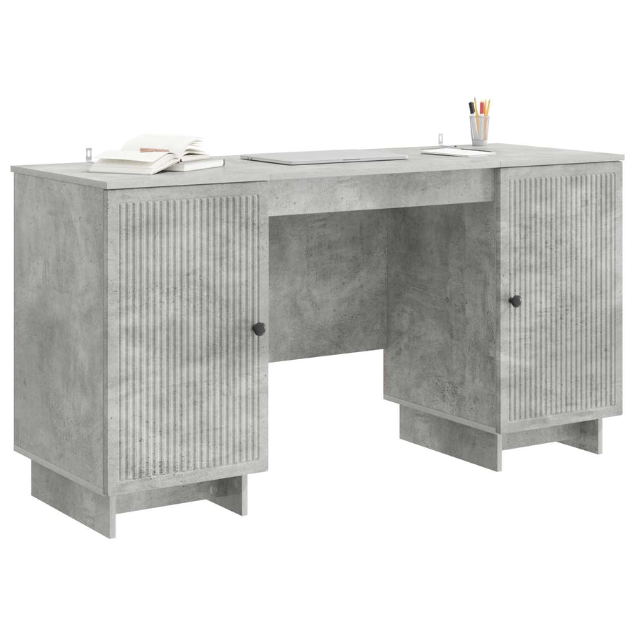 Bureau Betongrijs Bewerkt hout 142,5 x 50 x 75 cm