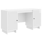 High Gloss White Engineered Wood Desk 142.5 x 50 x 75 cm