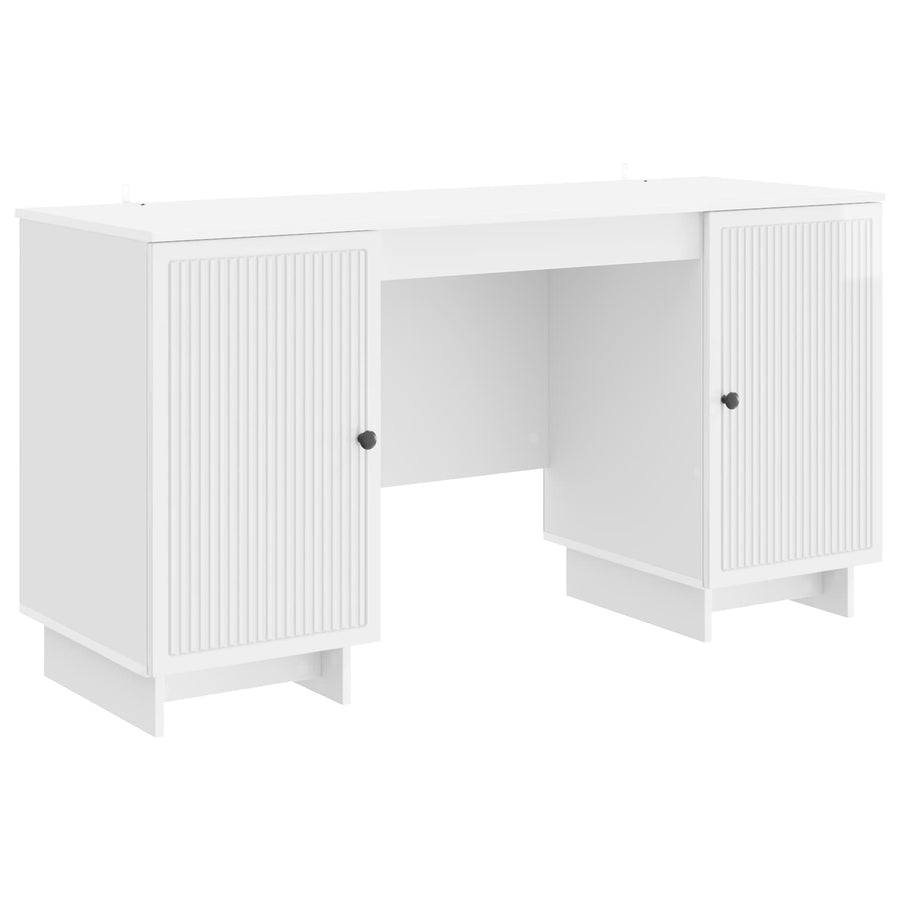 Bureau Hoogglans Wit Bewerkt hout 142,5 x 50 x 75 cm