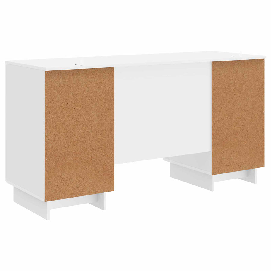 Bureau Hoogglans Wit Bewerkt hout 142,5 x 50 x 75 cm