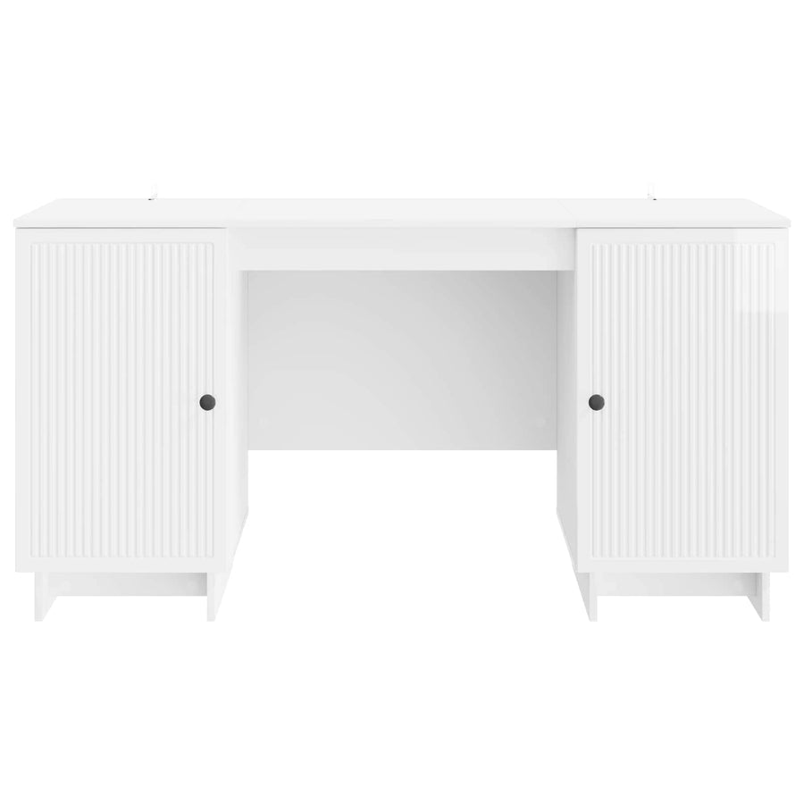 Bureau Hoogglans Wit Bewerkt hout 142,5 x 50 x 75 cm
