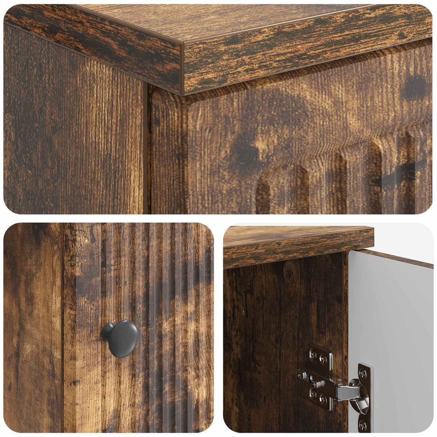 Bureau Gerookt eiken Bewerkt hout 142,5 x 50 x 75 cm