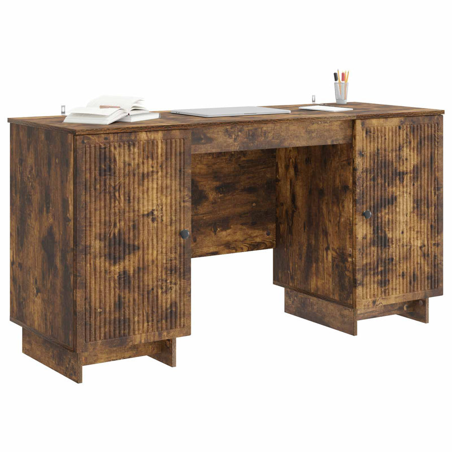 Bureau Gerookt eiken Bewerkt hout 142,5 x 50 x 75 cm
