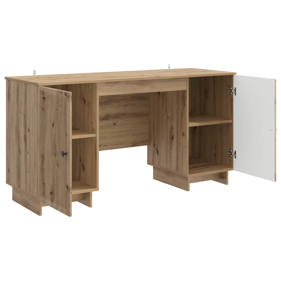 Bureau Artisanaal eiken Bewerkt hout 142,5 x 50 x 75 cm
