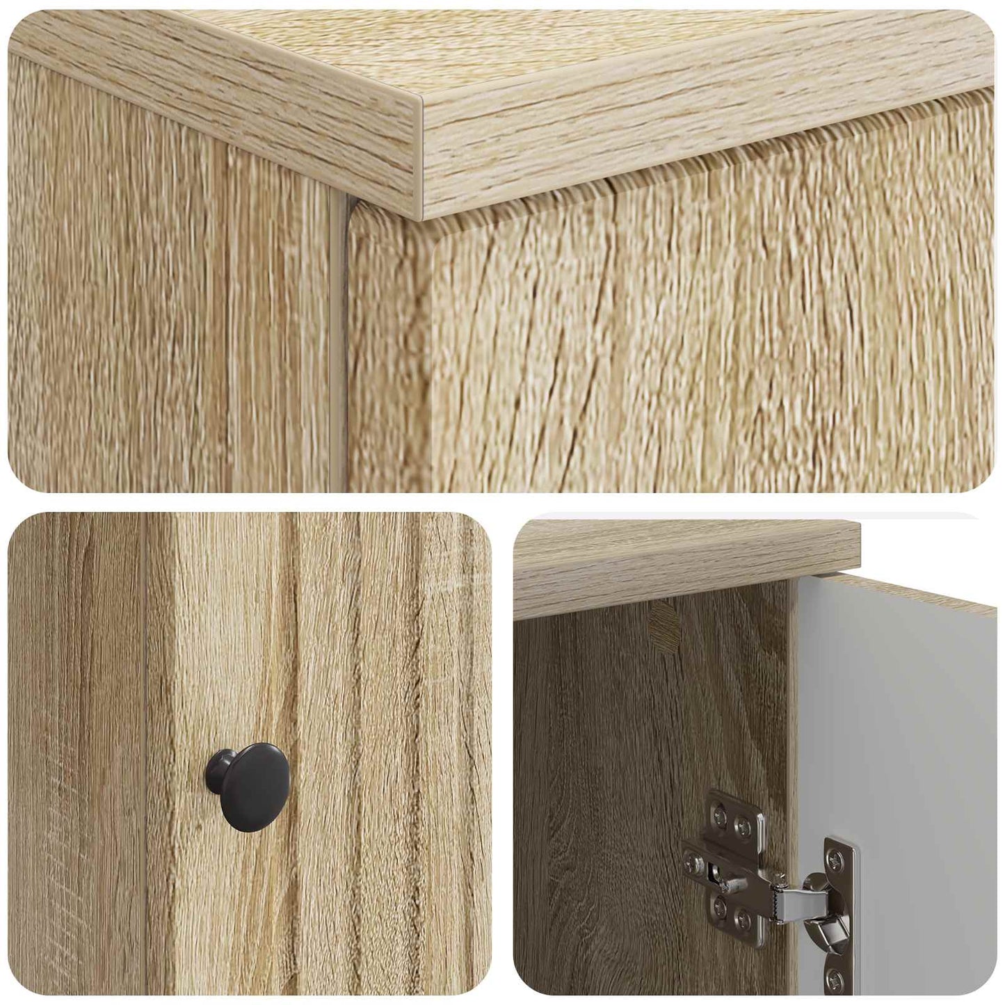 Bureau met plank Sonoma 142,5 x 50 x 75 cm Bewerkt hout