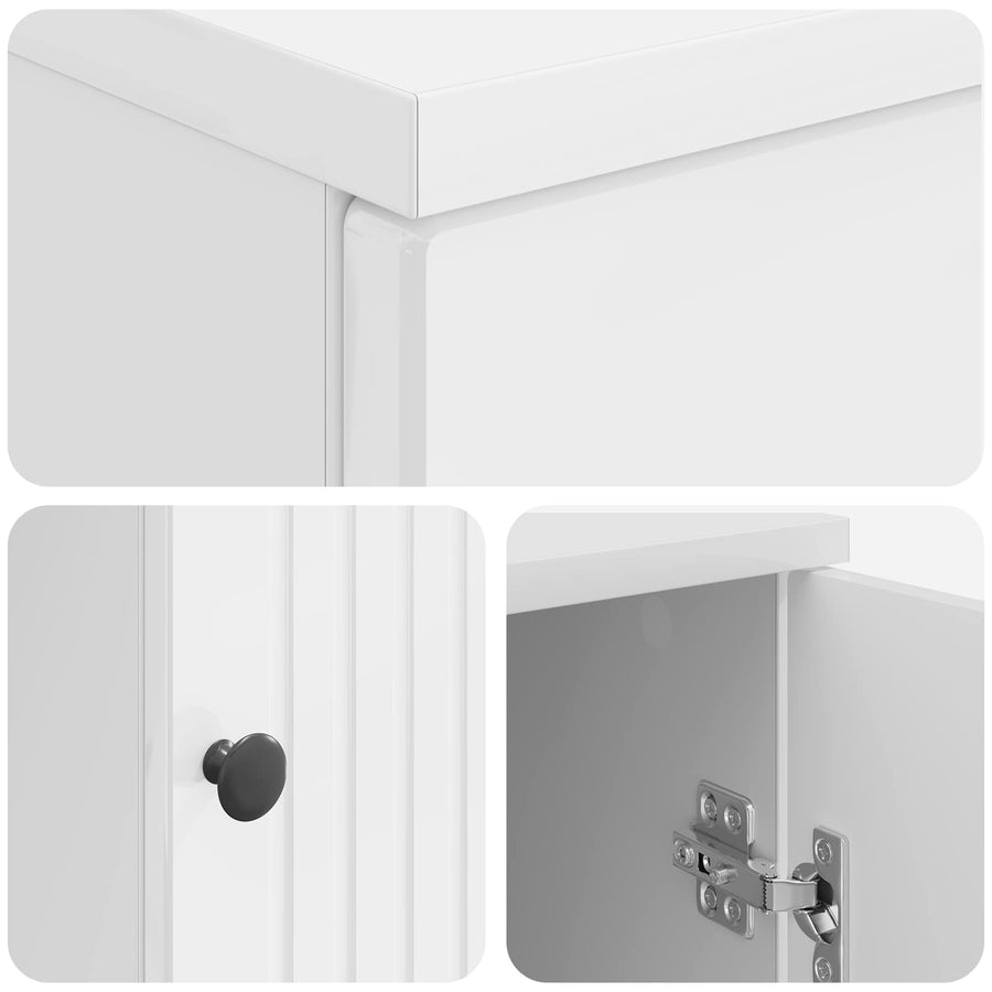 Bureau met plank Glanzend Wit 142,5 x 50 x 75 cm Bewerkt hout