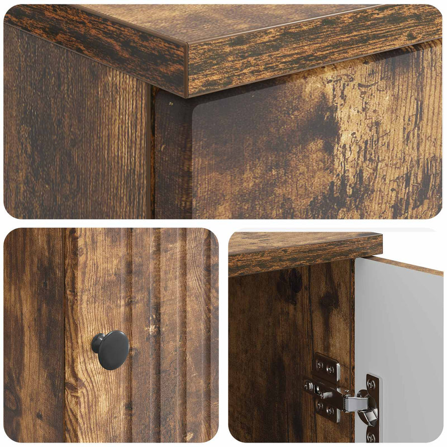 Bureau met plank Gerookt eiken 142,5 x 50 x 75 cm Bewerkt hout