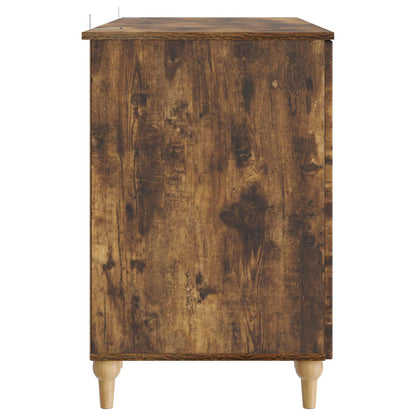 Bureau met plank Gerookt eiken 142,5 x 50 x 75 cm Bewerkt hout