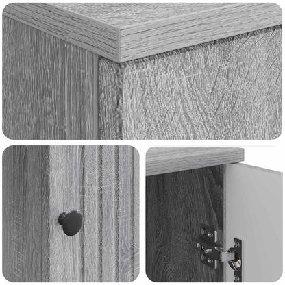 Bureau met plank Grijs sonoma 142,5 x 50 x 75 cm Bewerkt hout
