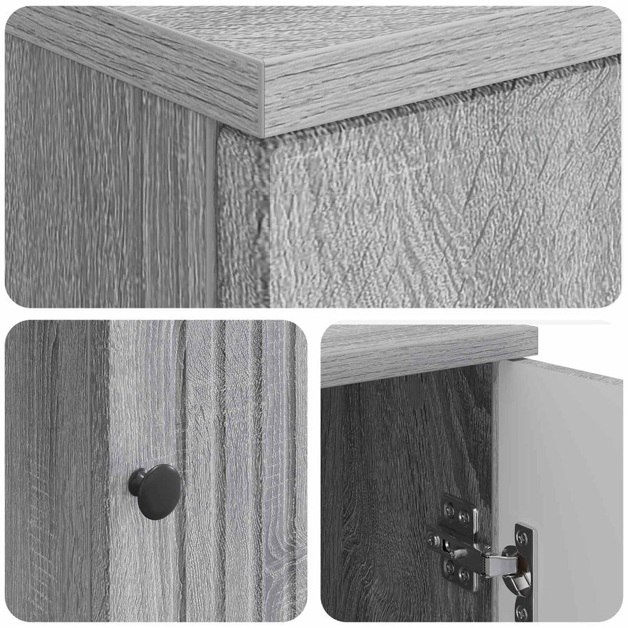Bureau met plank Grijs sonoma 142,5 x 50 x 75 cm Bewerkt hout