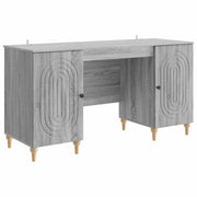 Desk with shelf Grey Sonoma 142.5 x 50 x 75 cm Engineered wood