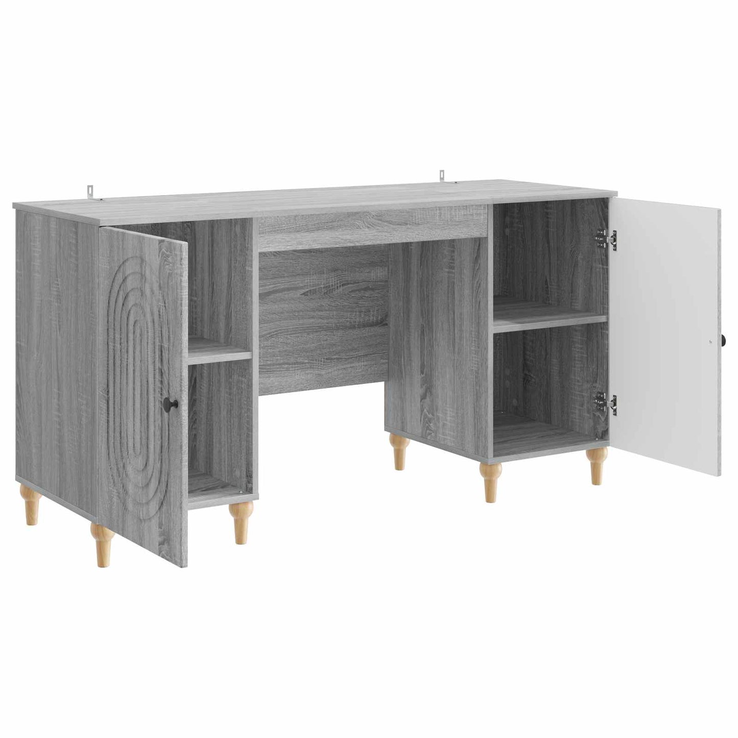 Bureau met plank Grijs sonoma 142,5 x 50 x 75 cm Bewerkt hout