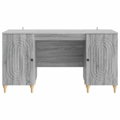Bureau met plank Grijs sonoma 142,5 x 50 x 75 cm Bewerkt hout