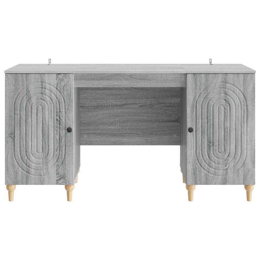 Bureau met plank Grijs sonoma 142,5 x 50 x 75 cm Bewerkt hout