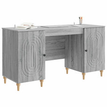 Bureau met plank Grijs sonoma 142,5 x 50 x 75 cm Bewerkt hout