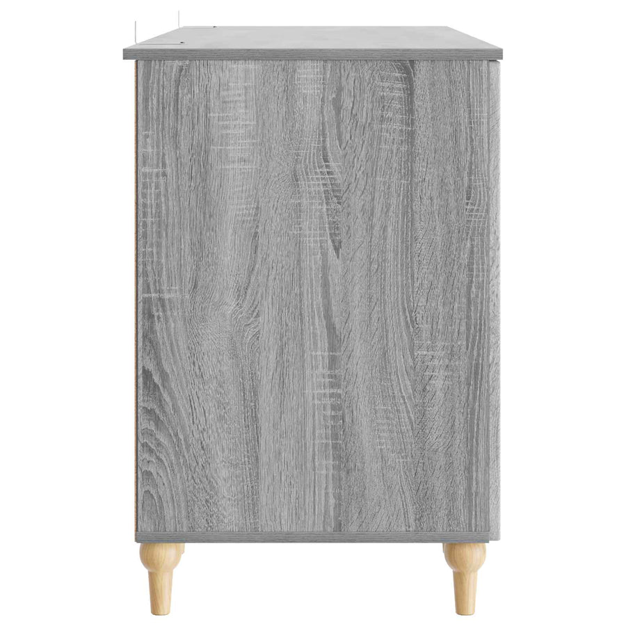 Bureau met plank Grijs sonoma 142,5 x 50 x 75 cm Bewerkt hout