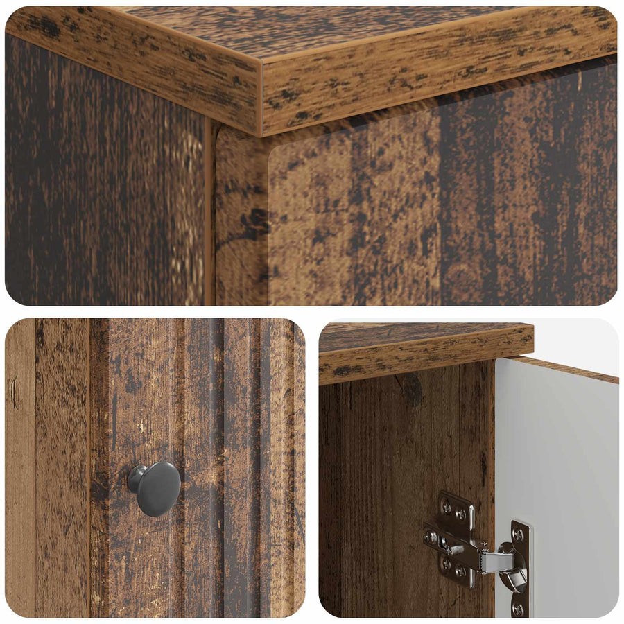 Bureau met plank Oud hout 142,5 x 50 x 75 cm Bewerkt hout