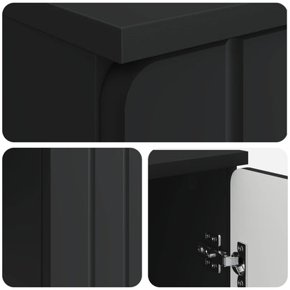Bureau met plank Zwart 142,5 x 50 x 75 cm Bewerkt hout