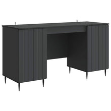 Bureau met plank Zwart 142,5 x 50 x 75 cm Bewerkt hout