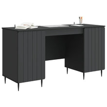 Bureau met plank Zwart 142,5 x 50 x 75 cm Bewerkt hout